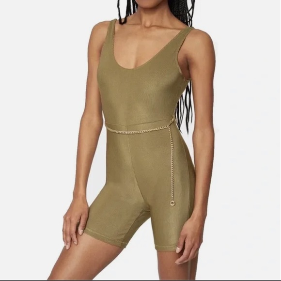 NWT WeWoreWhat Olive Jumpsuit - Picture 2 of 4